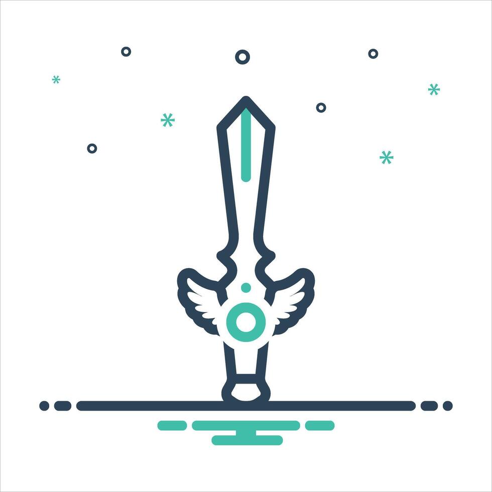 Mix icon sword vector