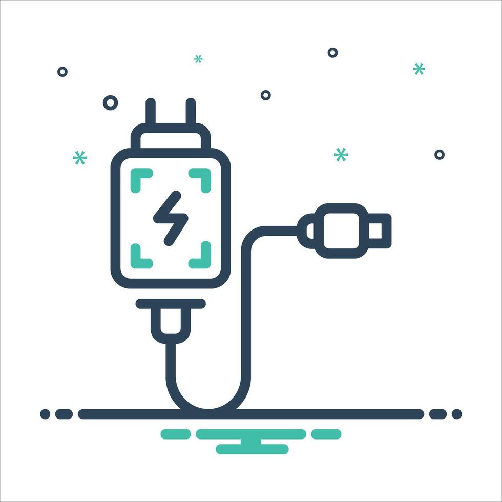 Mix icon charger vector