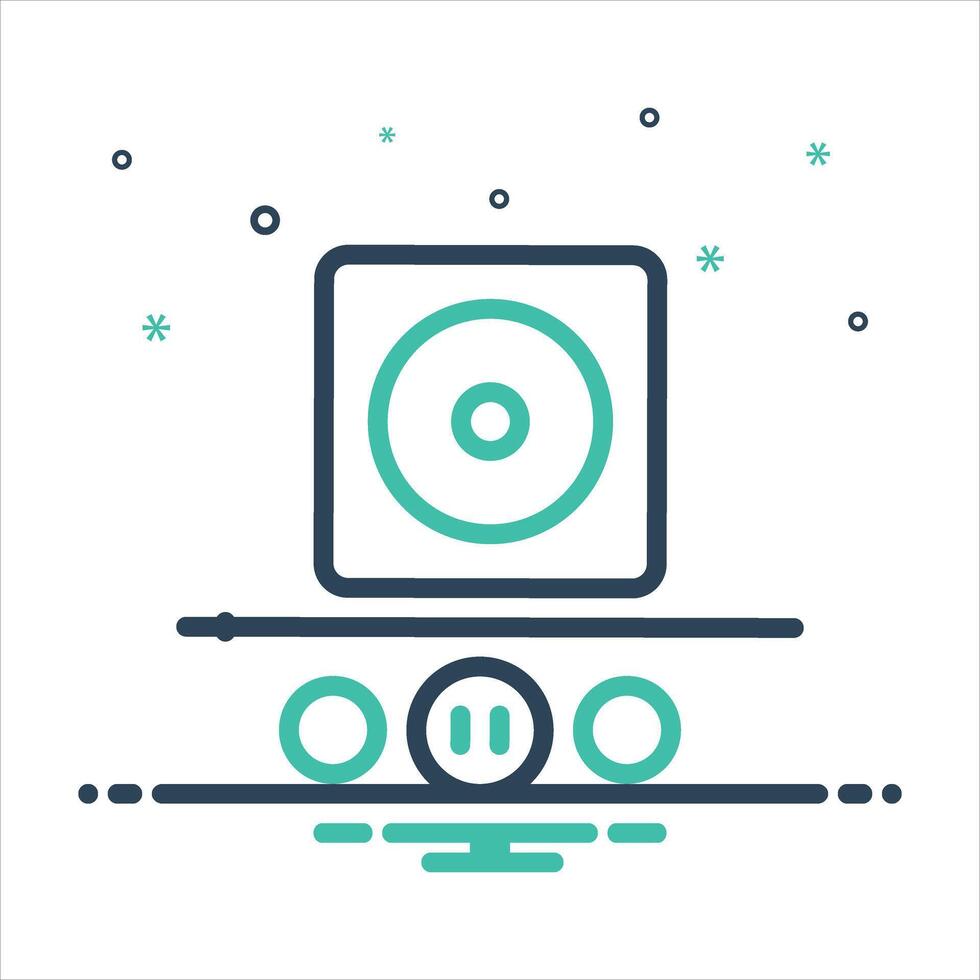 Mix icon pause vector