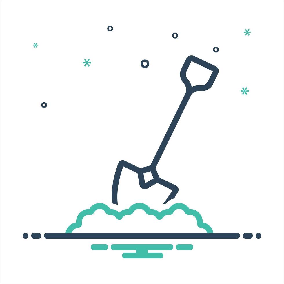 mix icon shovel vector