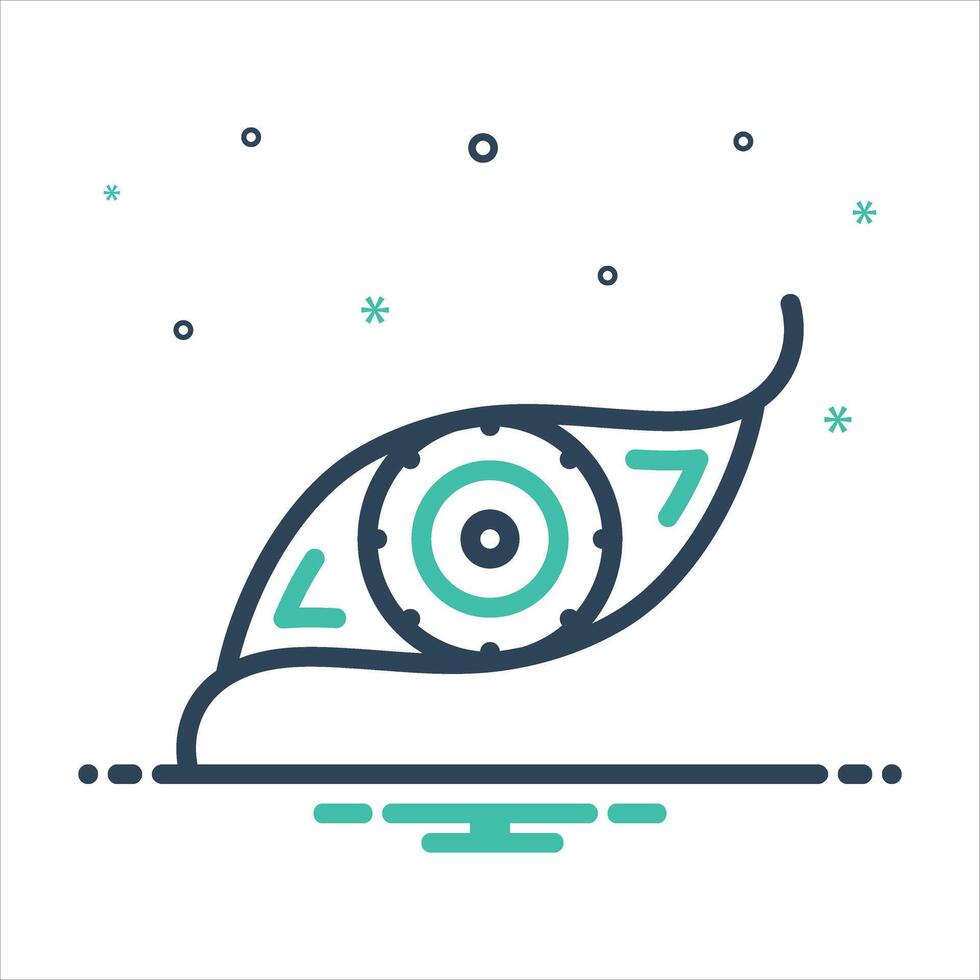 Mix vision icon vector
