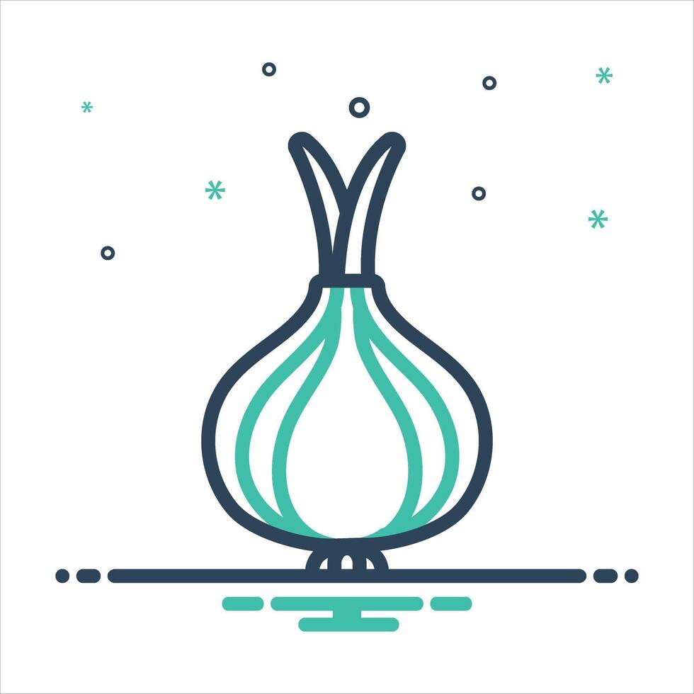 Mix icon onion vector