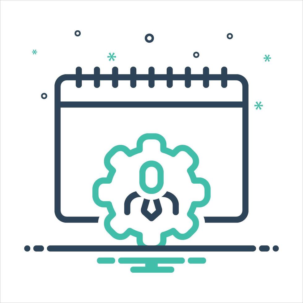 Mix management icon vector