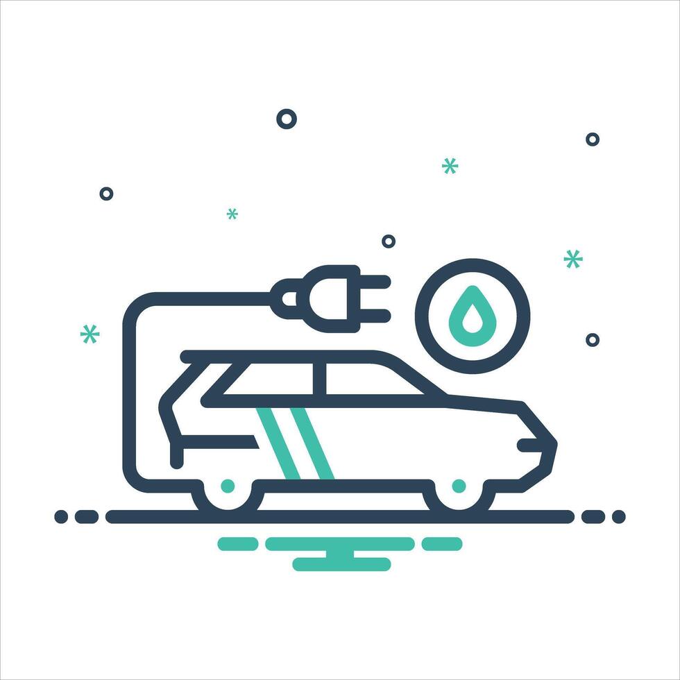 Mix icon hybrid vector