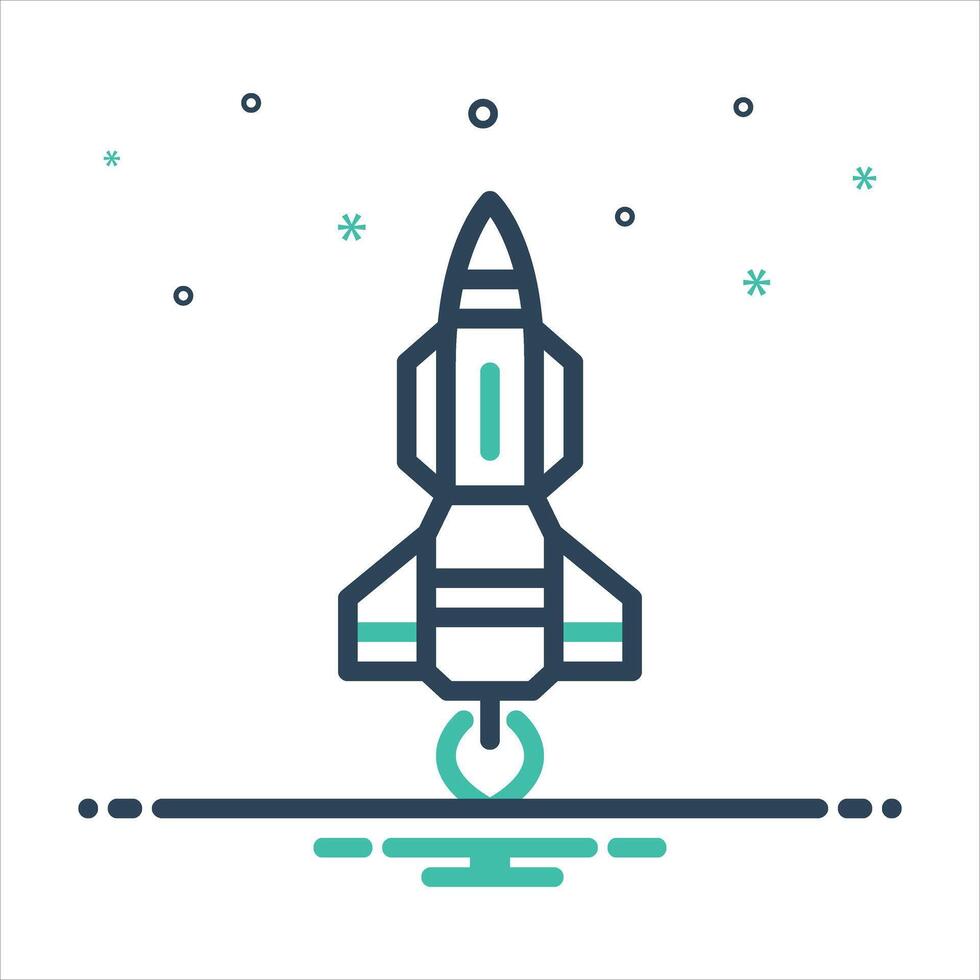 Mix icon missile vector