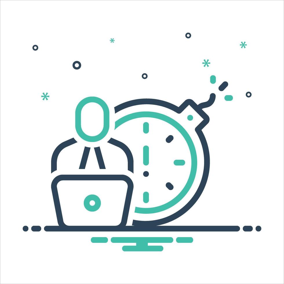 Mix icon deadline vector