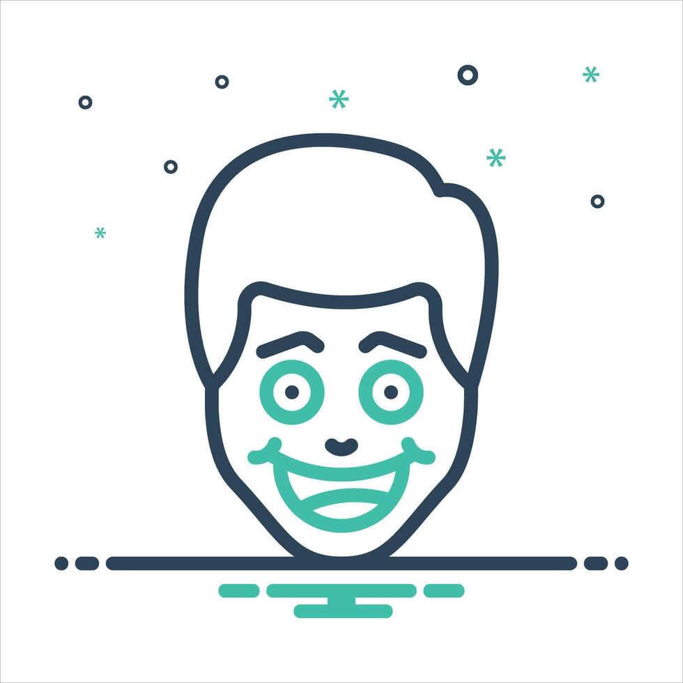 Mix icon joyful vector