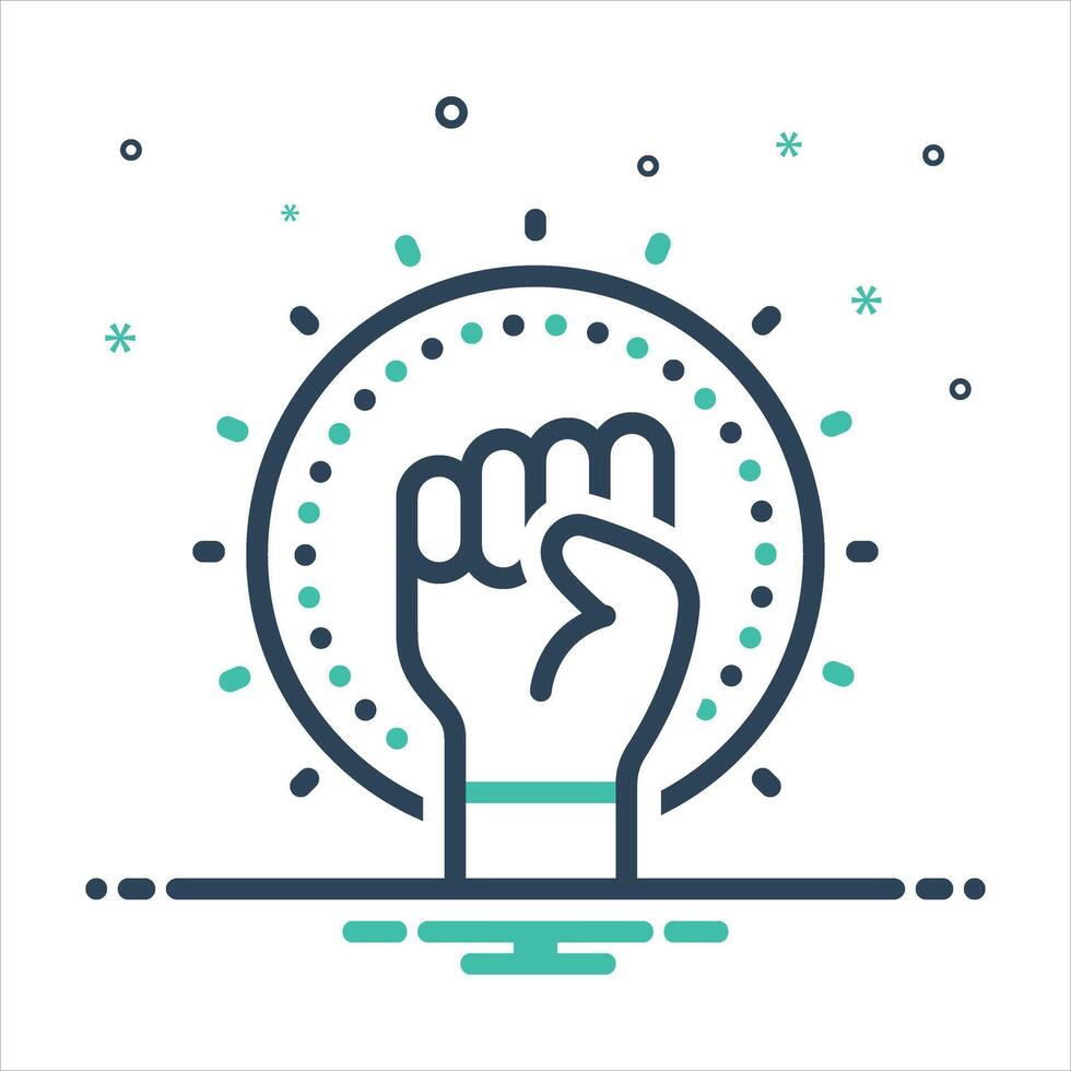 Mix icon revolt vector