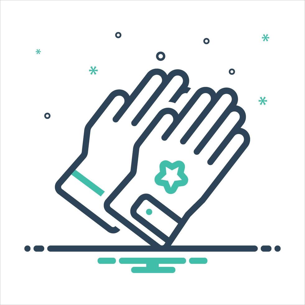 mix icon gloves vector