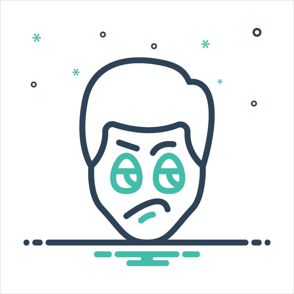 Mix icon jealous vector