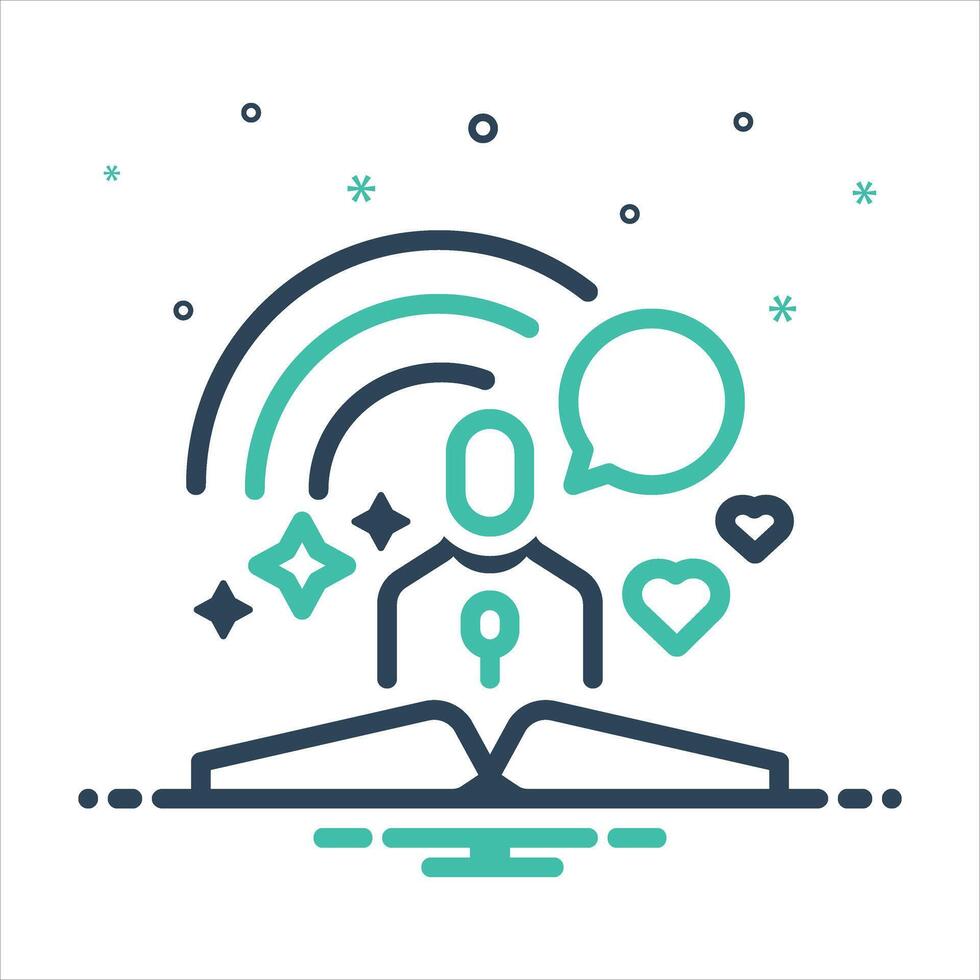 Mix icon storytelling vector