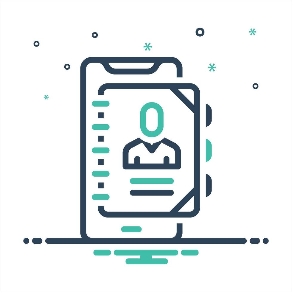 Mix icon contact vector