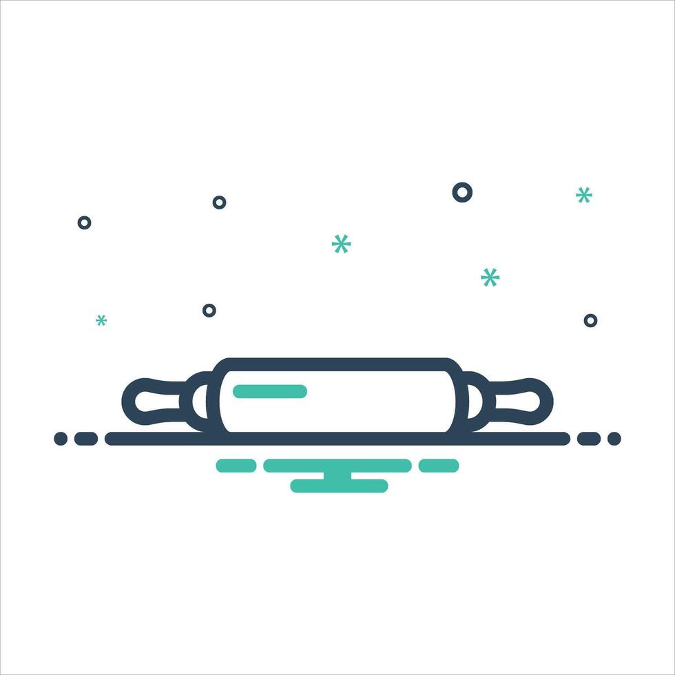Mix icon rolling pin vector