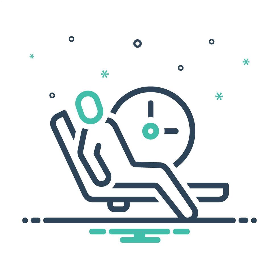 Mix icon being patient vector