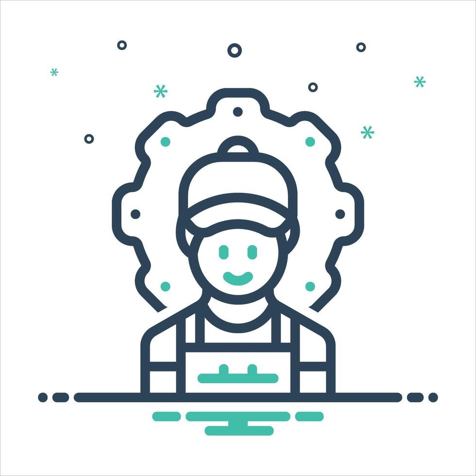 Mix icon handyman vector