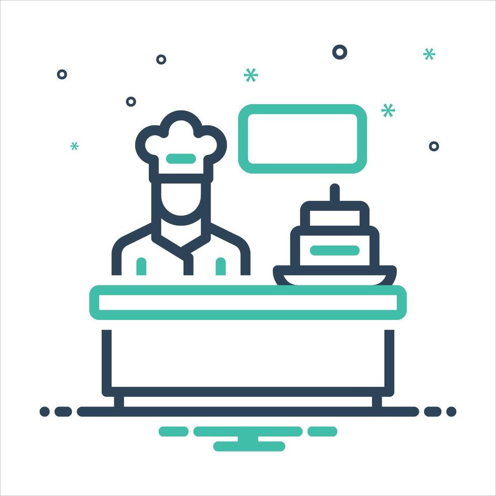 Mix icon baker vector