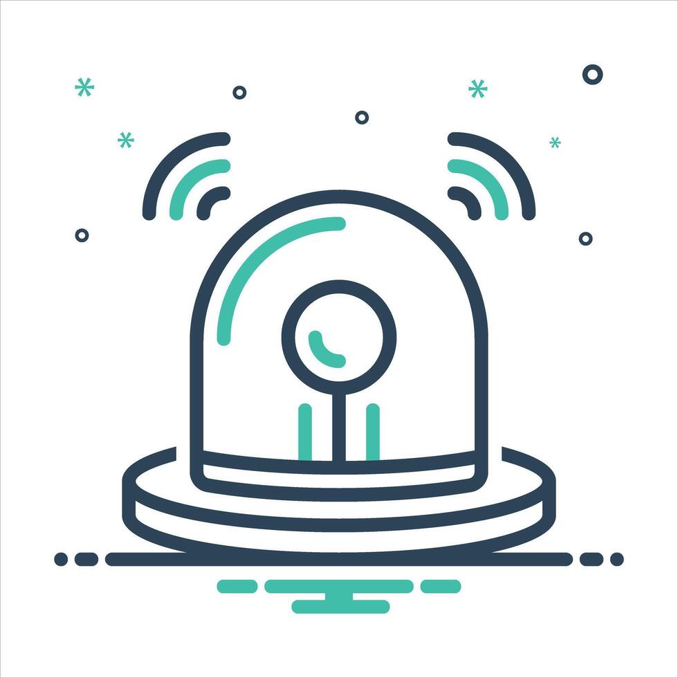 Mix icon siren vector