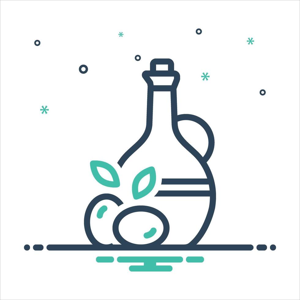 Mix icon oliveoil vector