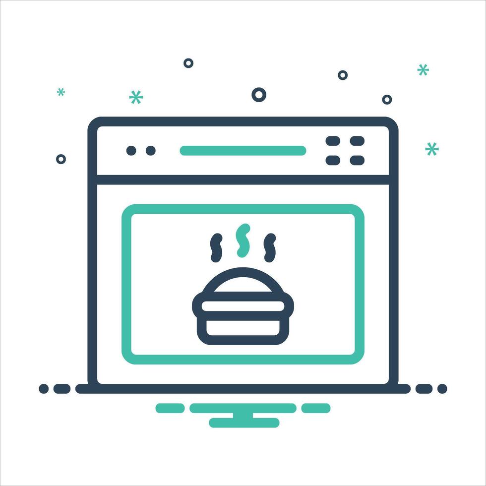 Mix icon heat transfer vector
