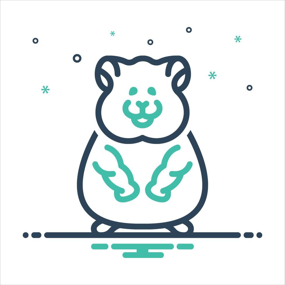 Mix icon hamster vector