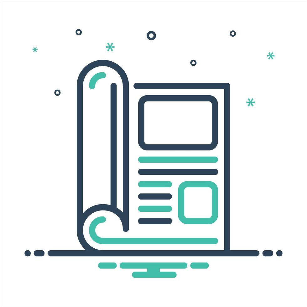 Mix icon magazine vector