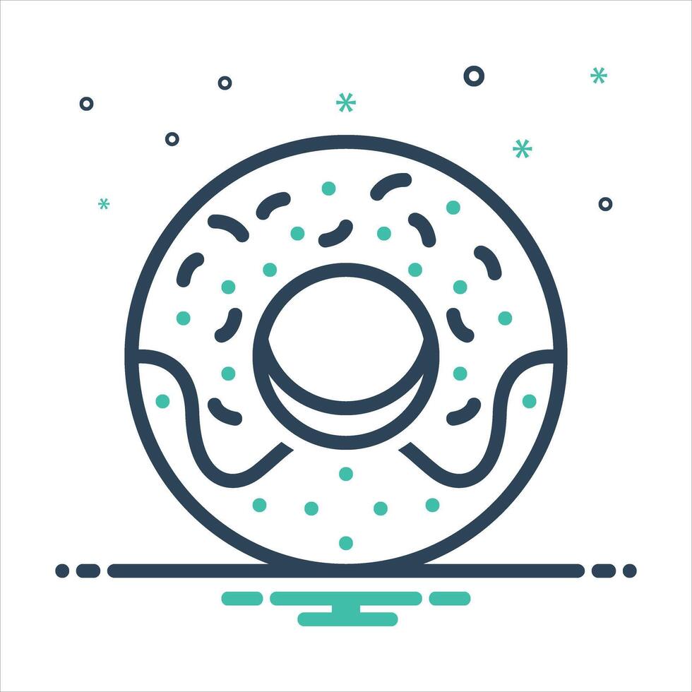 Mix icon donut vector