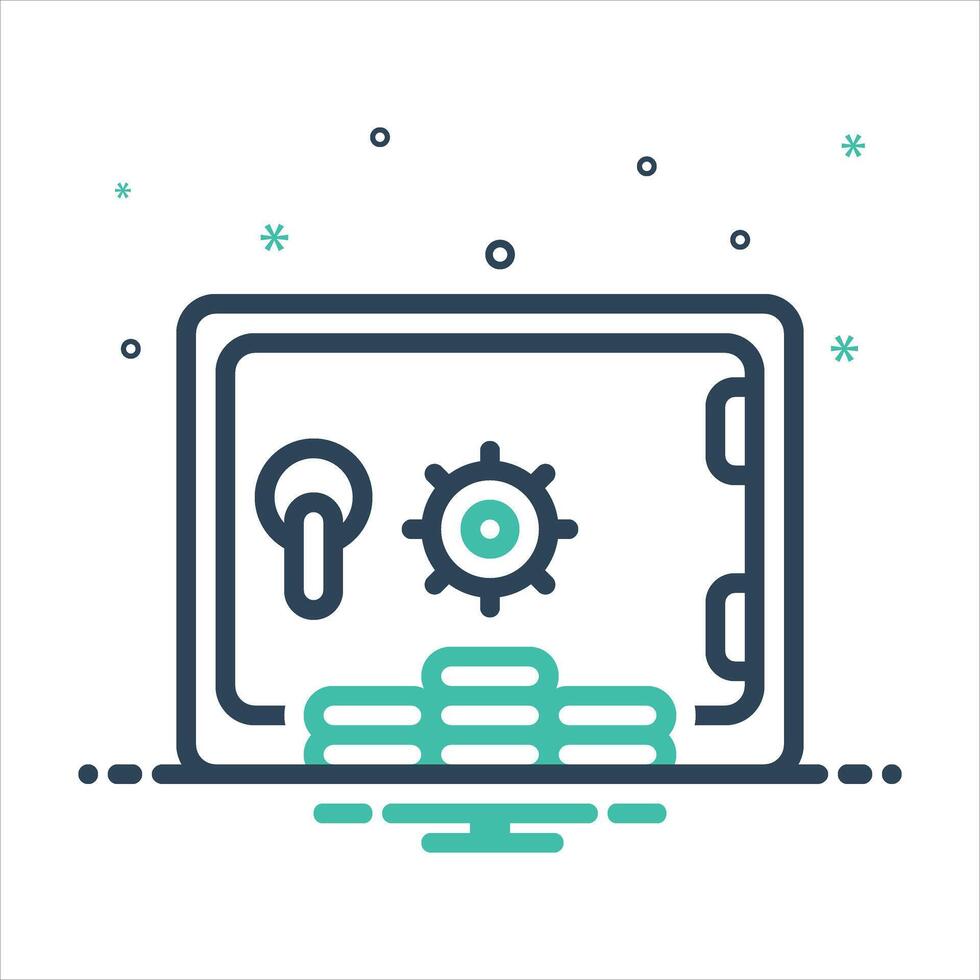 Mix icon pos-proof-of-stake vector