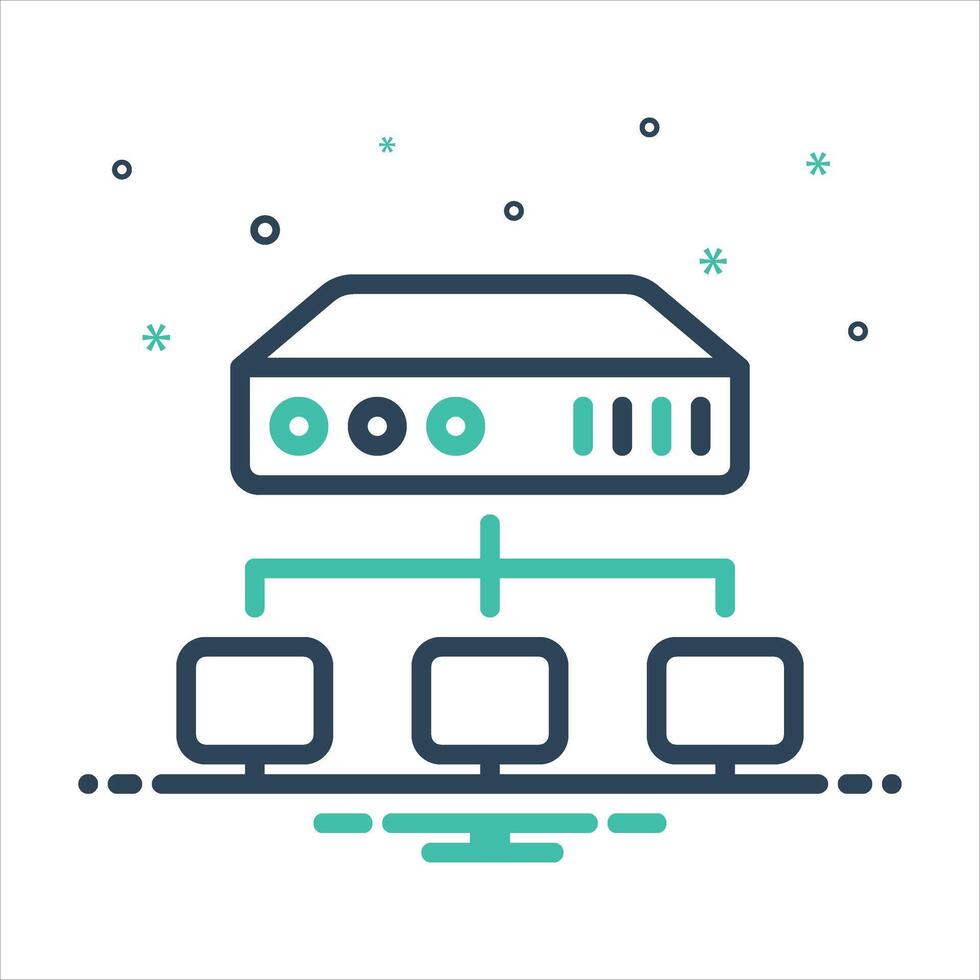 Mix icon hub vector