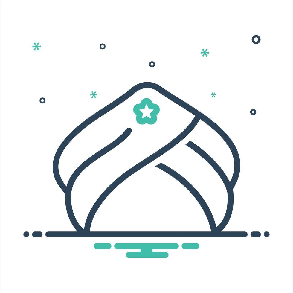 Mix icon headwear vector