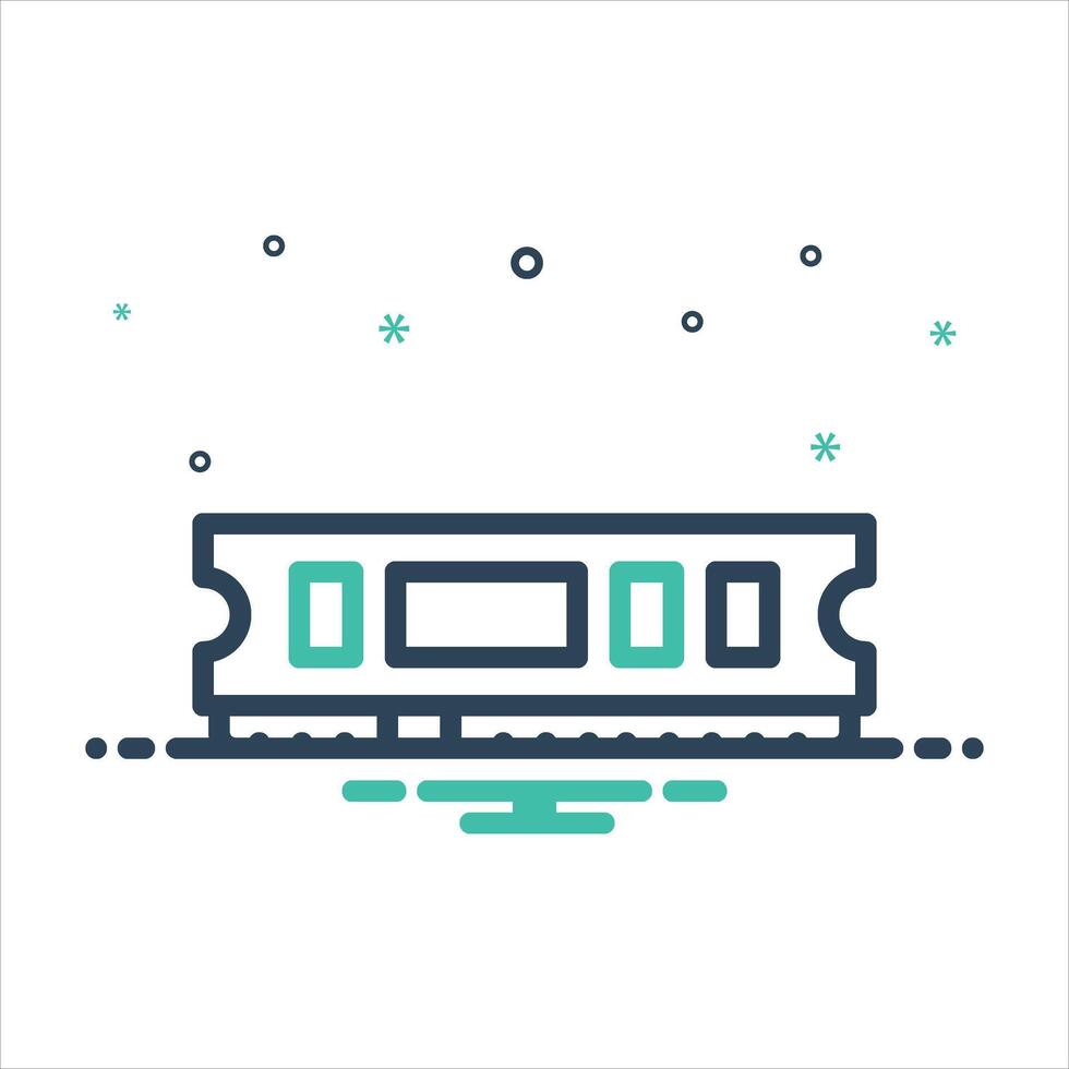 Mix icon ram vector
