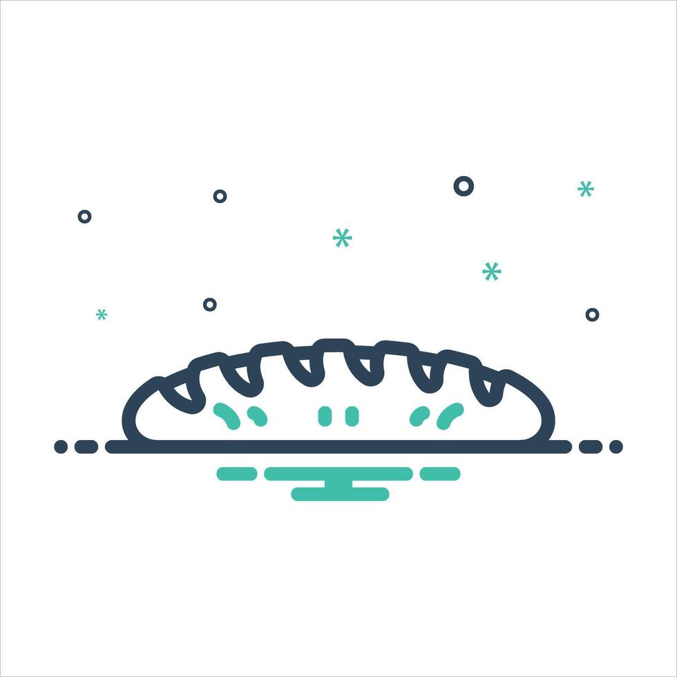 Mix icon baguette vector