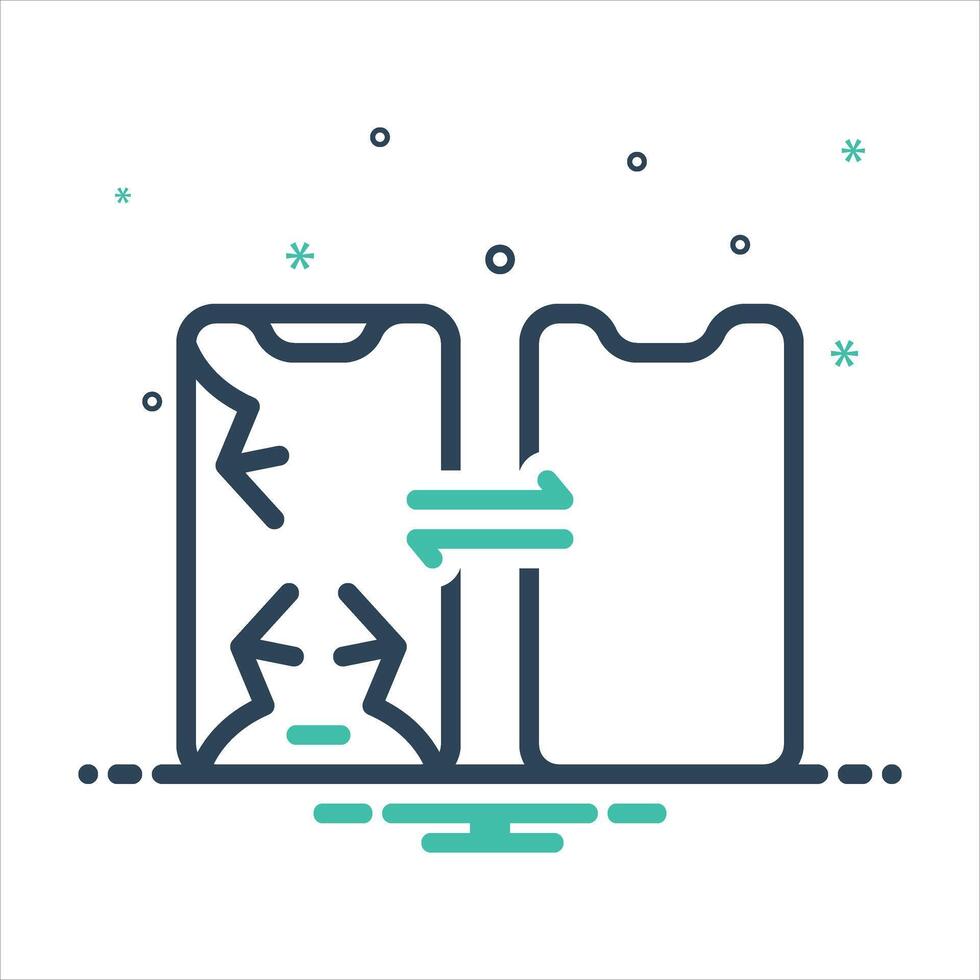 Mix icon replacement vector