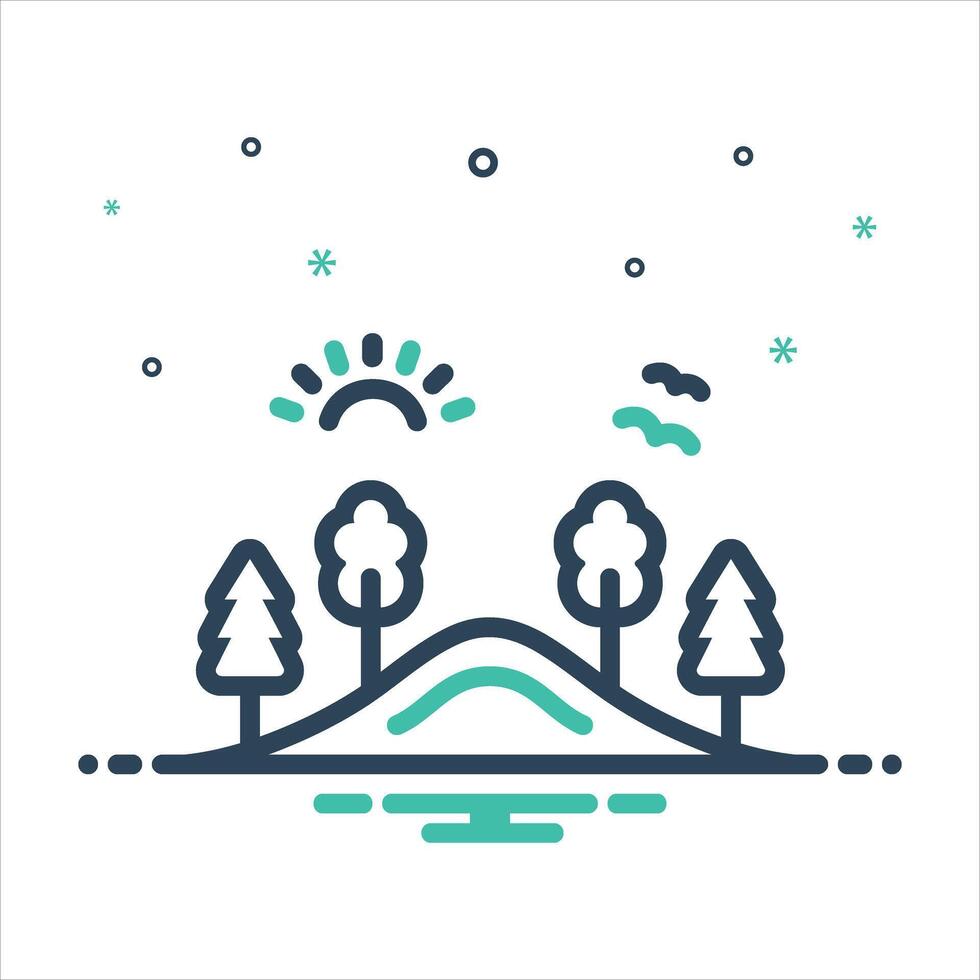mix icon forest vector
