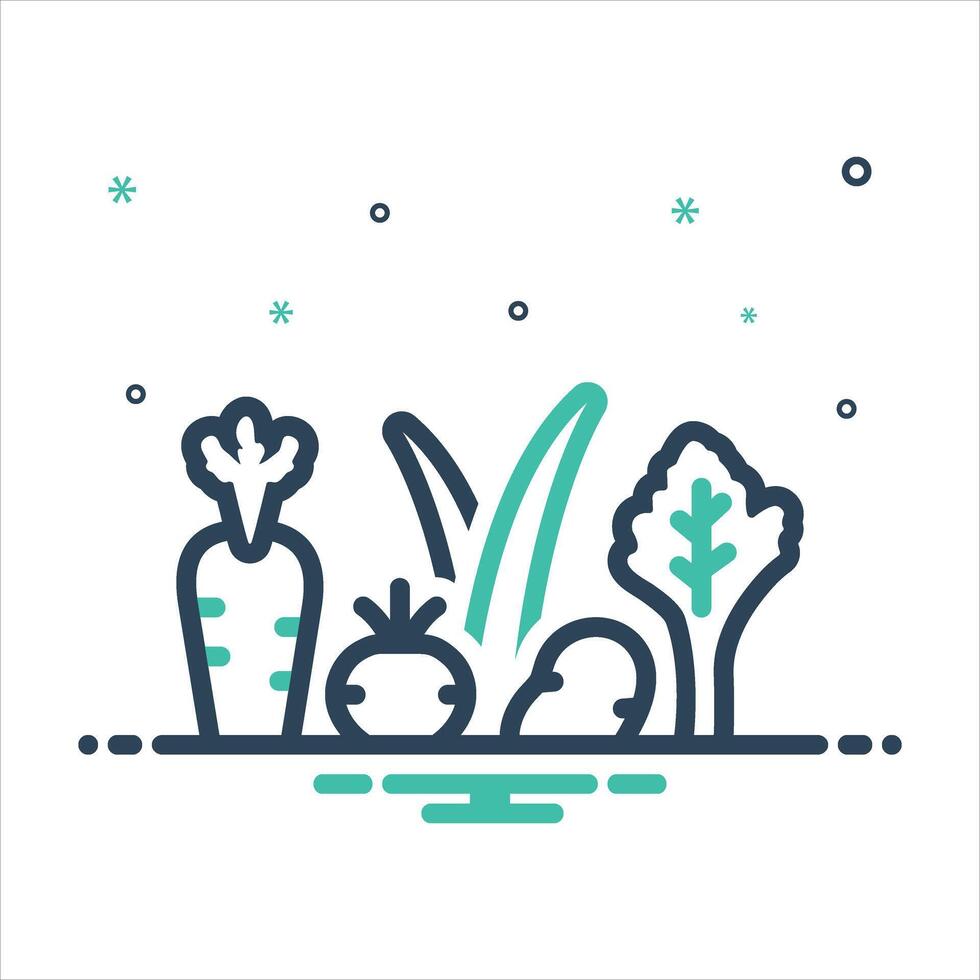 Mix icon vegetable garden vector