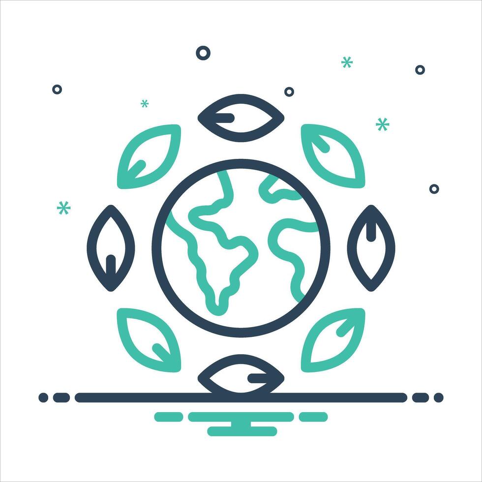 Mix icon eco-friendly vector