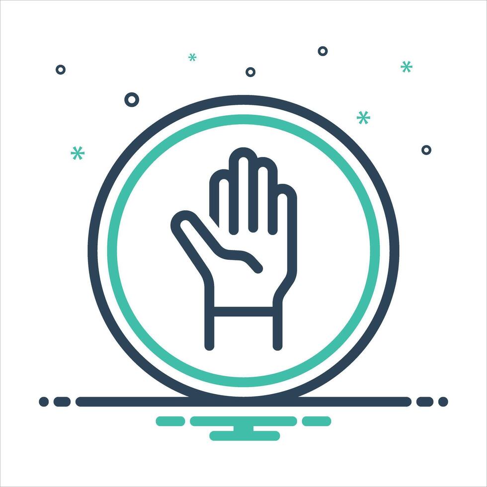 Mix icon stop vector