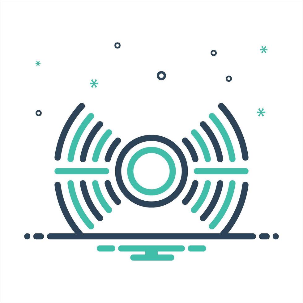 Mix icon soundwave vector