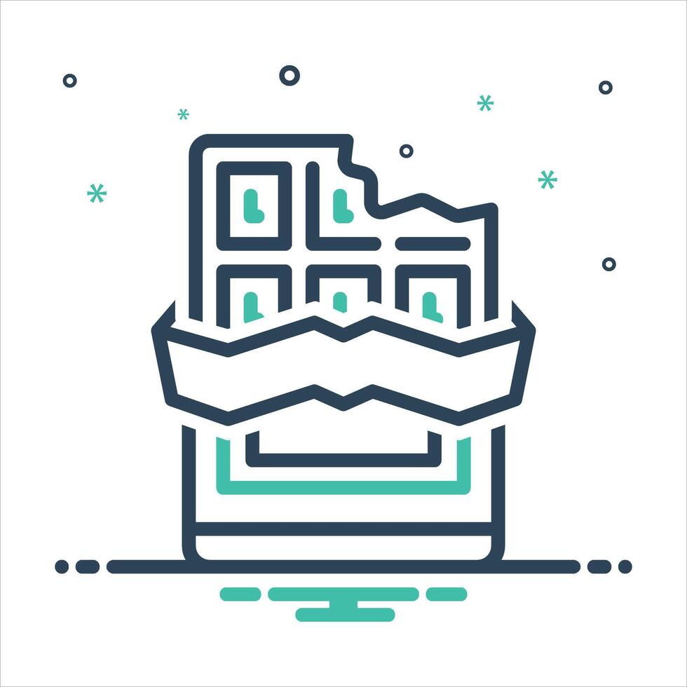 Mix icon chocolate vector