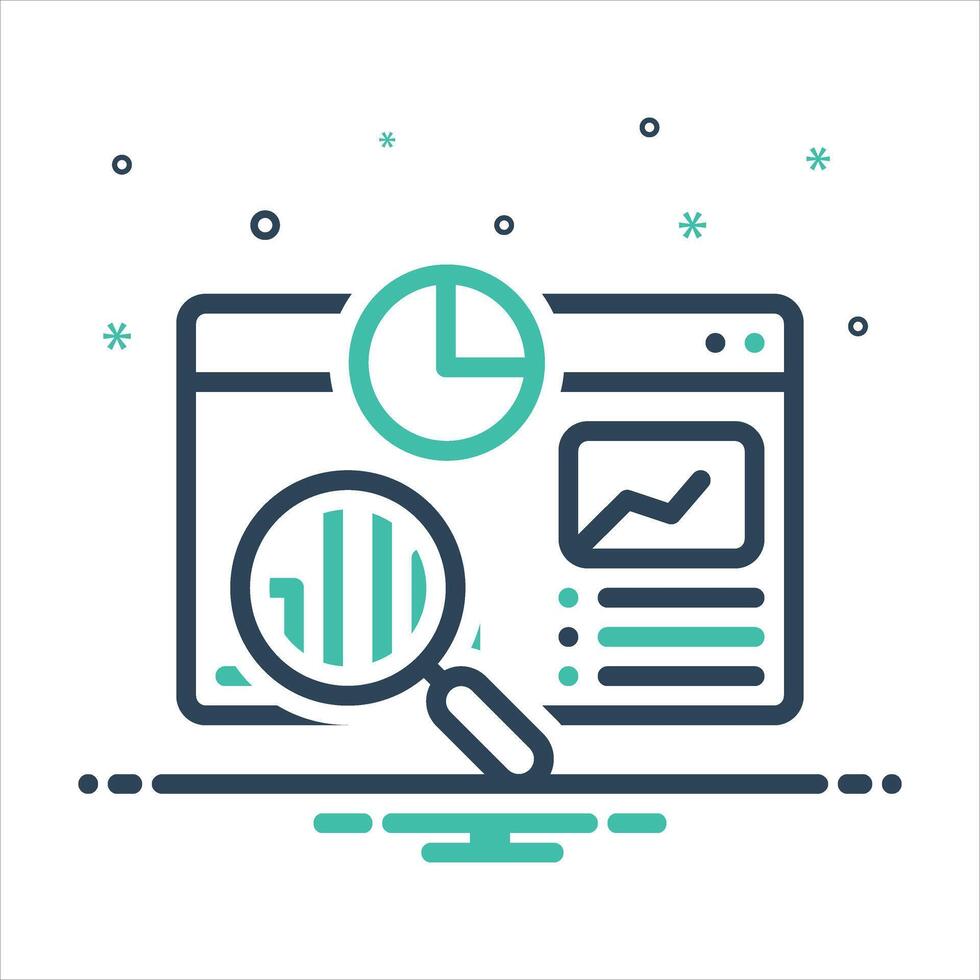 Mix icon analysis vector