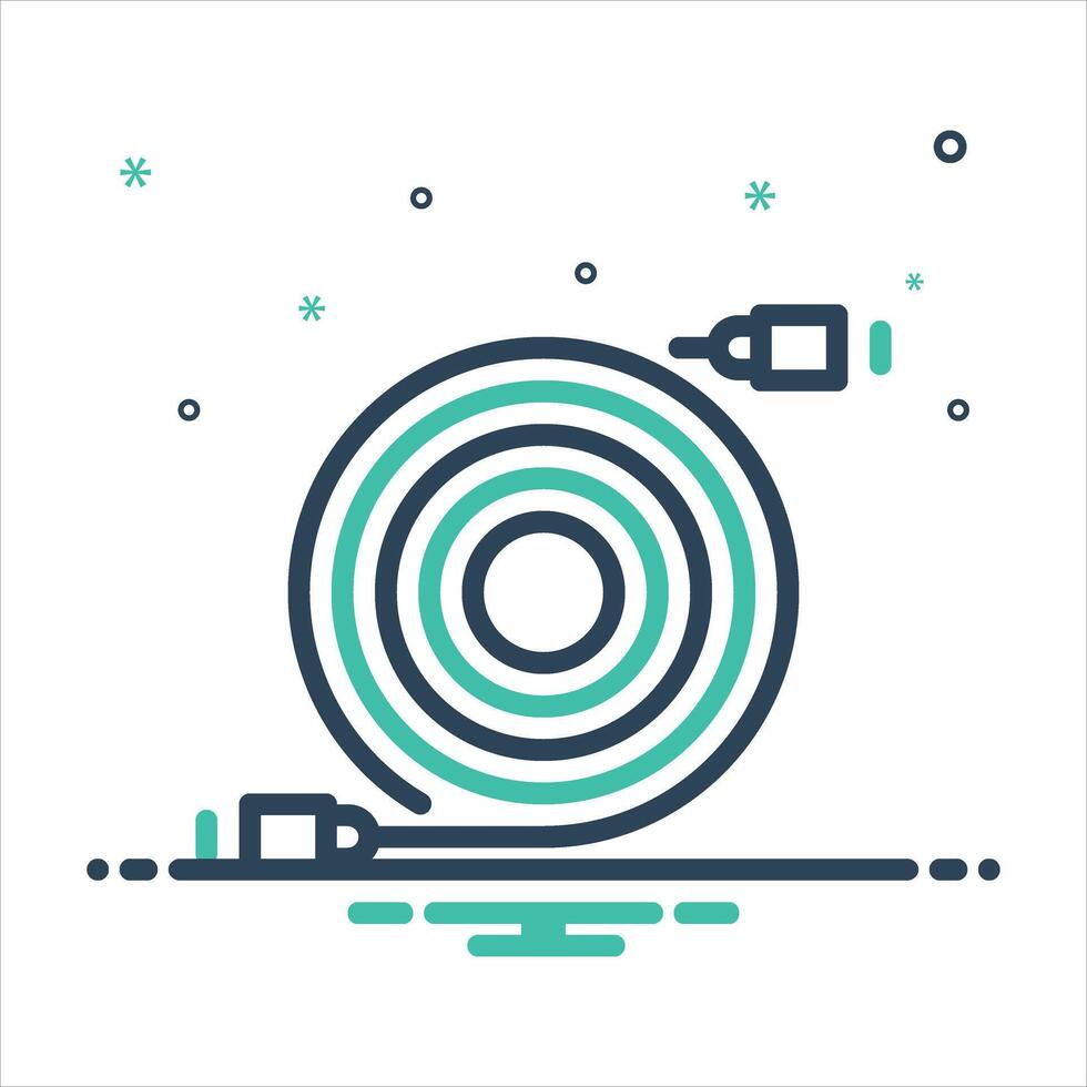 Mix icon cable vector