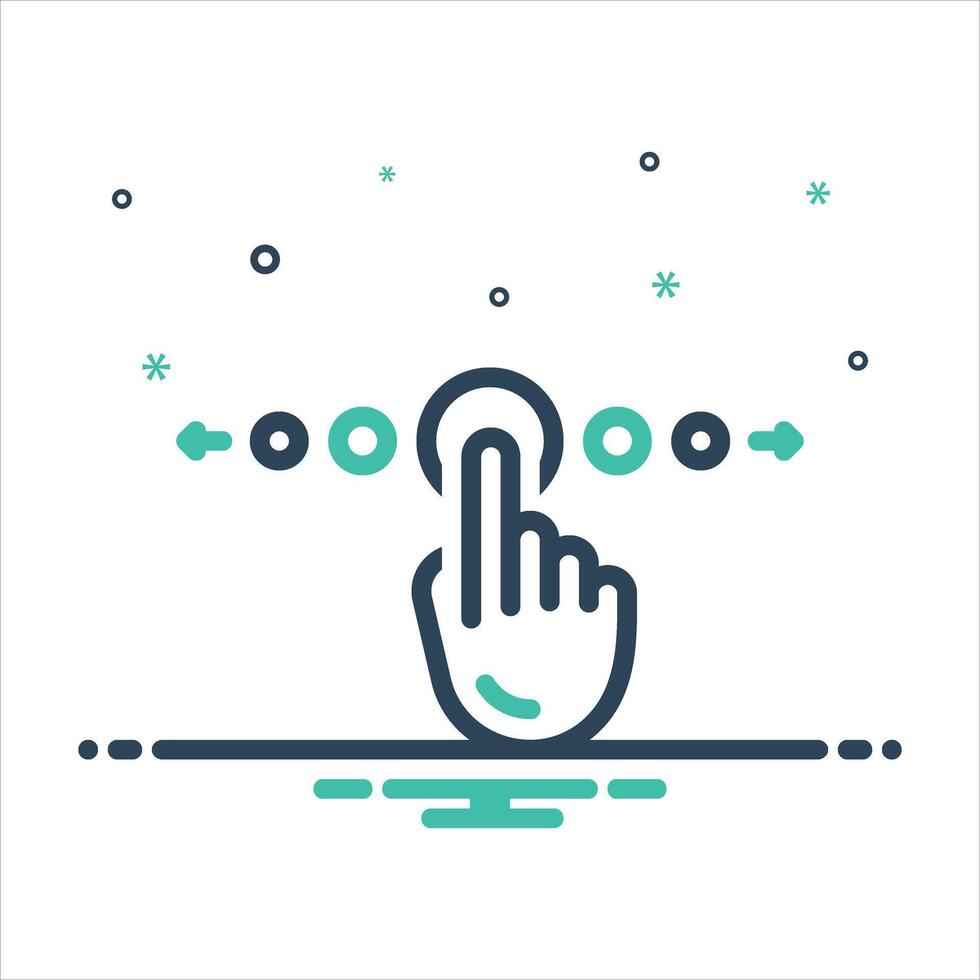 Mix icon slide-gesture vector