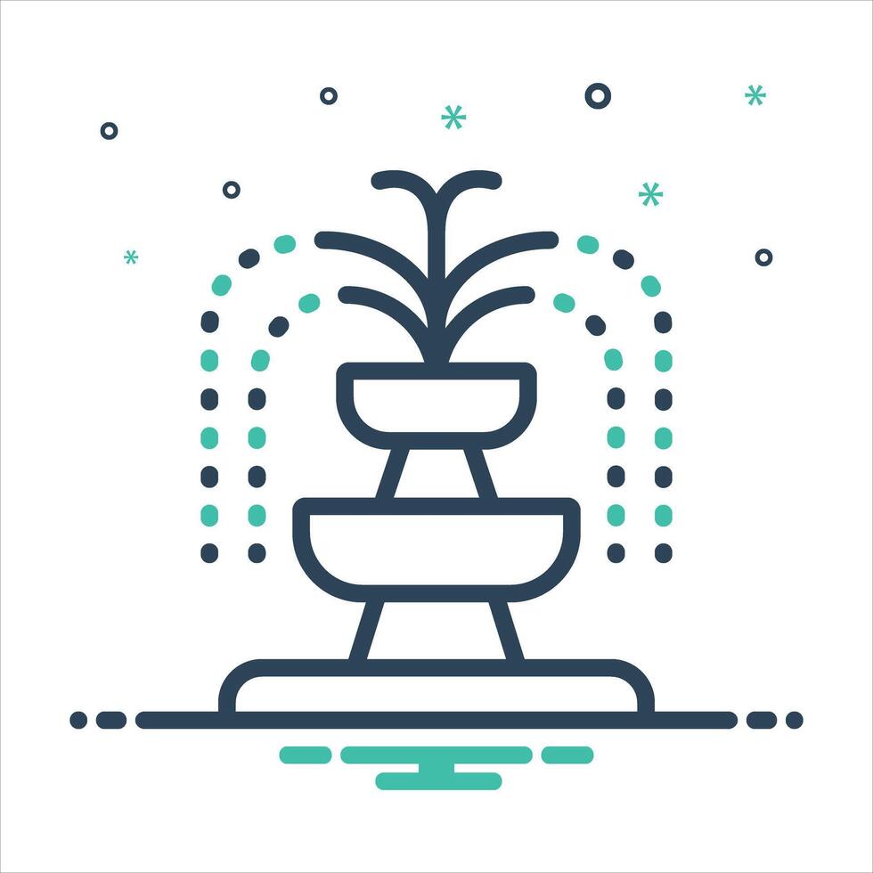 mix icon fountain vector