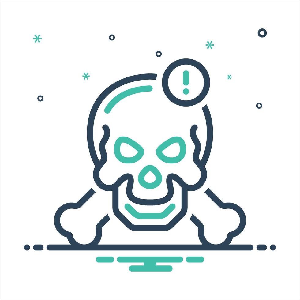 Mix icon dangerous vector