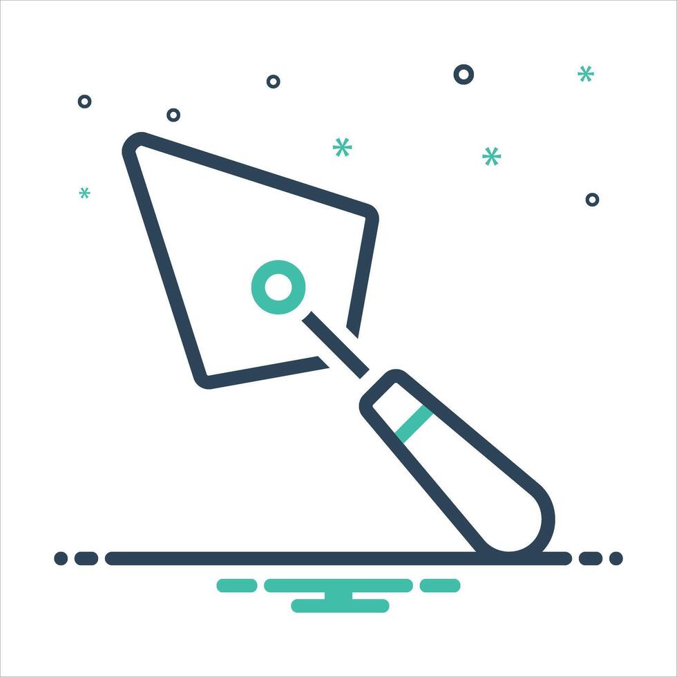 mix icon trowel vector