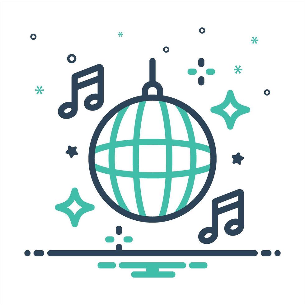 Mix icon disco lights vector