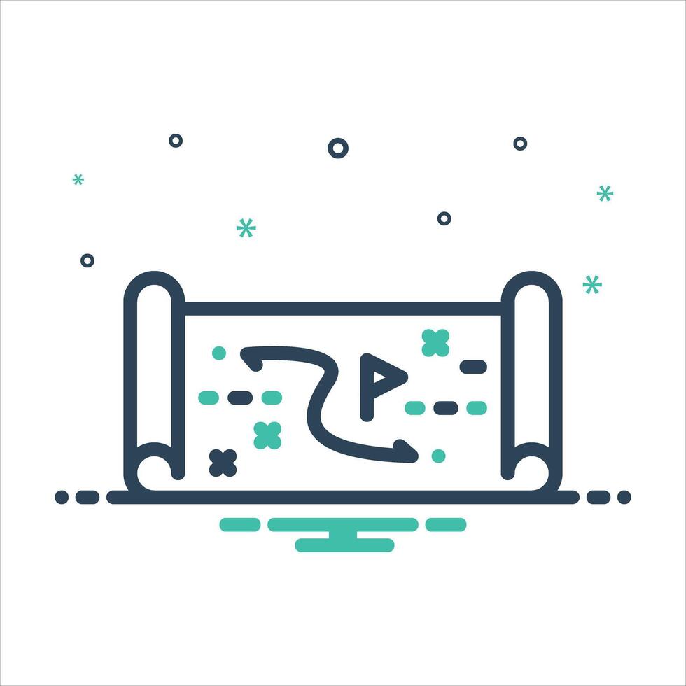 Mix icon strategy vector