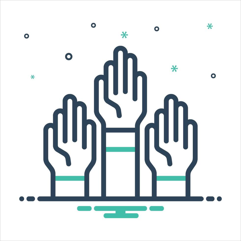 Mix icon participate vector