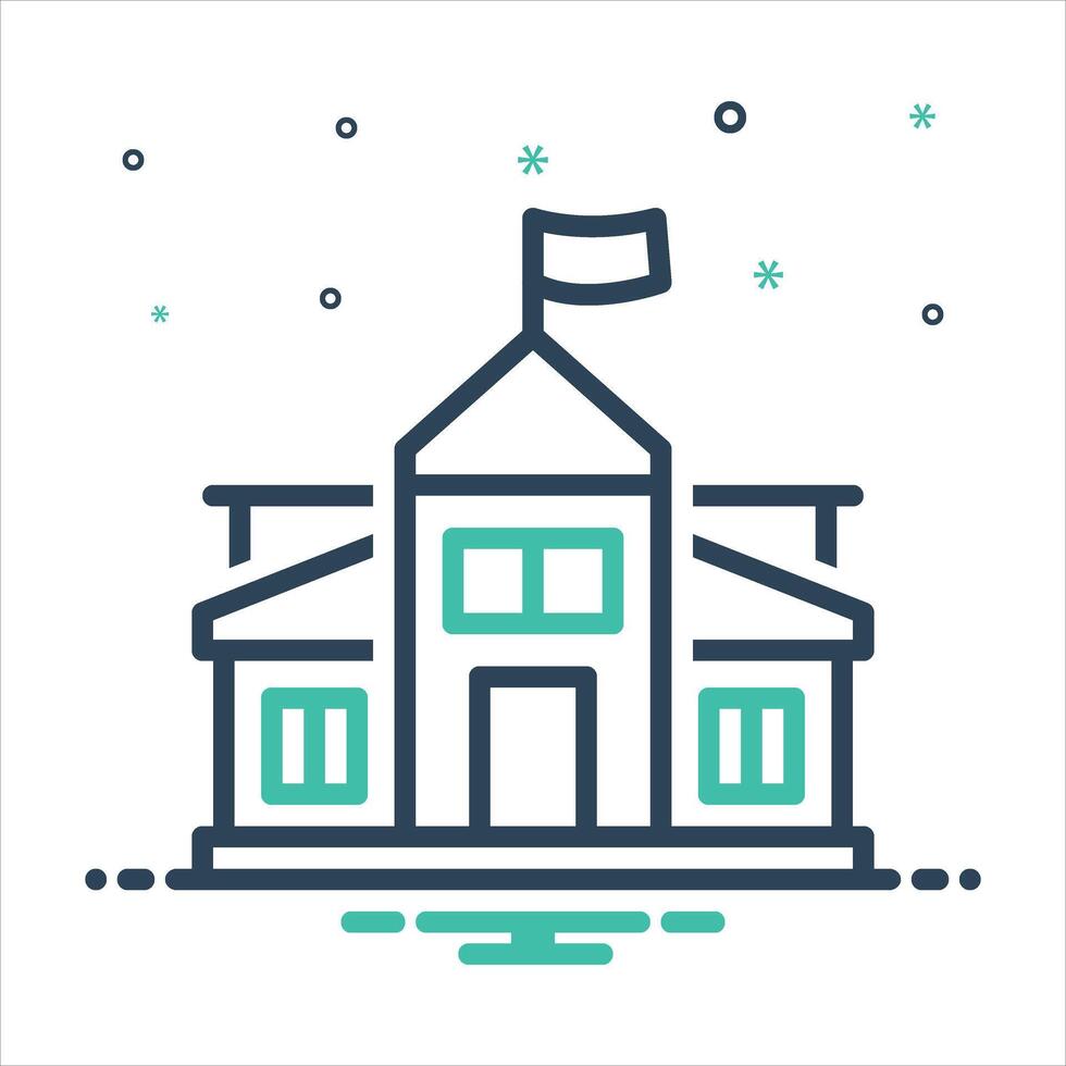 Mix icon school vector