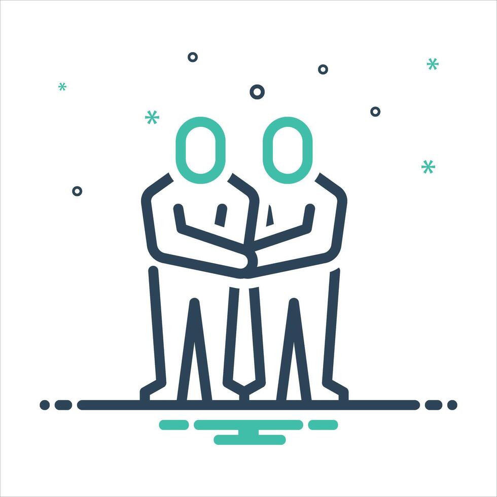 Mix icon negotiation vector