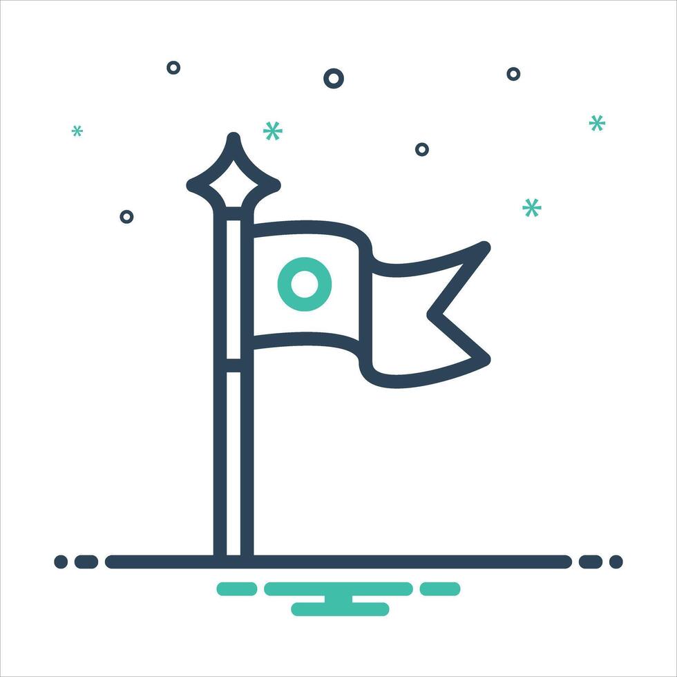 Mix icon flag vector